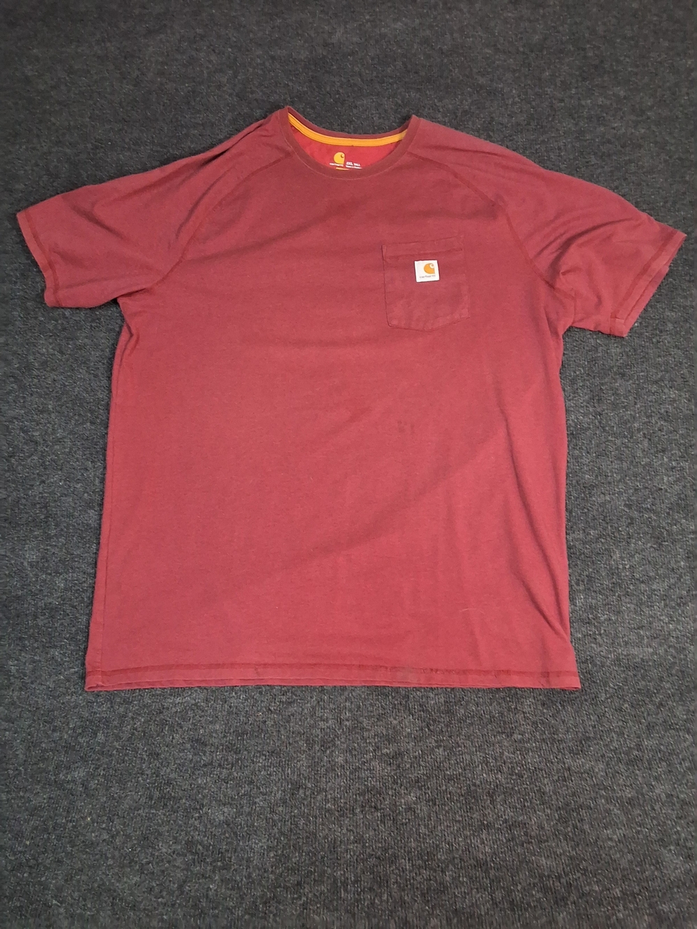 Carhartt Men's Brick Red Short-Sleeve Pocket Tee